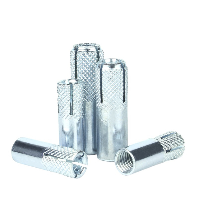 Boulon d'ancrage &agrave; expansion forc&eacute;e interne plaqu&eacute; zinc blanc bleu