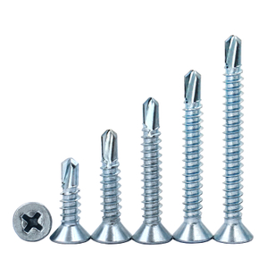 Vis &agrave; t&ecirc;te plate galvanis&eacute;es bleues et blanches de Drillng d'individu de vis de forage