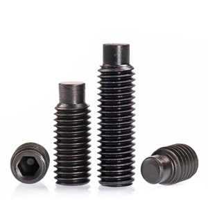 Vis de r&eacute;glage &agrave; douille noire &agrave; t&ecirc;te cylindrique convexe DIN915