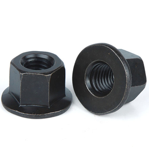 &Eacute;crous &agrave; bride hexagonale en acier haute r&eacute;sistance &agrave; oxyde noir DIN6923