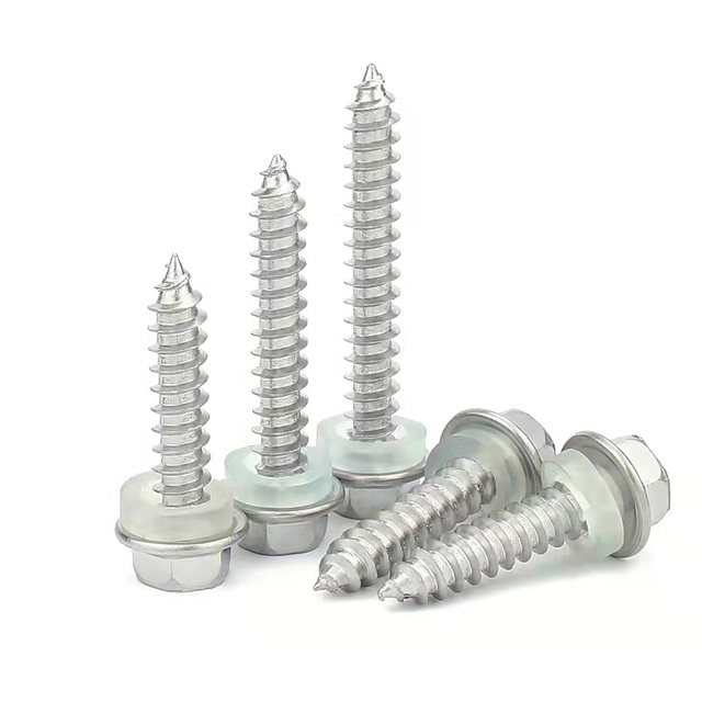 Tornillos autorroscantes con cabeza de brida de acero inoxidable