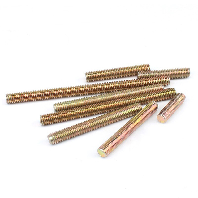 Varillas roscadas de acero de alta resistencia plateadas con zinc amarillo DIN975 DIN976