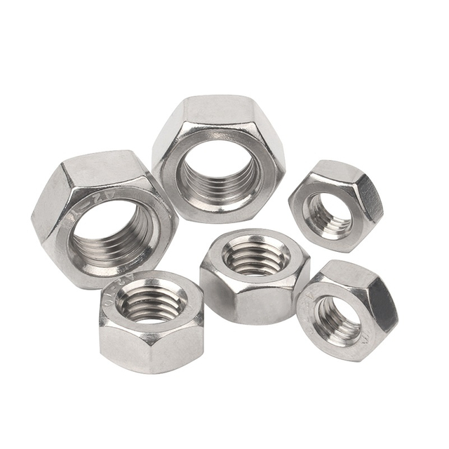 Tuercas hexagonales de acero inoxidable